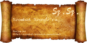 Szombat Szonóra névjegykártya